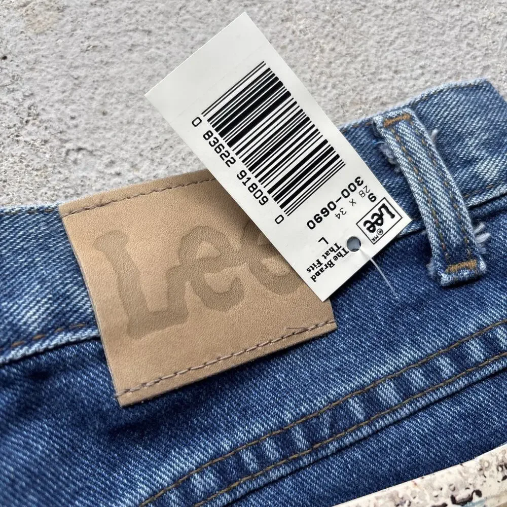 Deadstock LEE Women’s Mom Jeans Light Wash Denim Sz 9 L Vintage Relaxed Fit 300